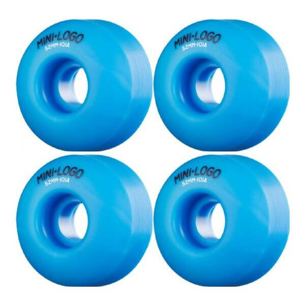 Mini Logo Skateboards C-Cut Blue Skateboard Wheels - 52mm 101a (Set of 4)