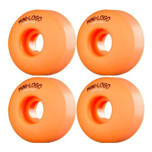 Mini Logo Skateboards C-Cut Orange Skateboard Wheels - 52mm 101a (Set of 4)