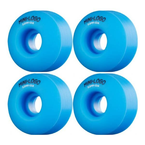 Mini Logo Skateboards C-Cut Blue Skateboard Wheels - 53mm 101a (Set of 4)