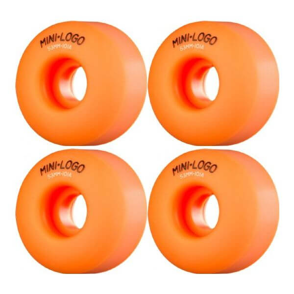 Mini Logo Skateboards C-Cut Orange Skateboard Wheels - 53mm 101a (Set of 4)