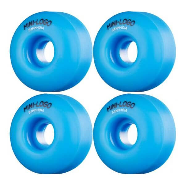 Mini Logo Skateboards C-Cut Blue Skateboard Wheels - 54mm 101a (Set of 4)