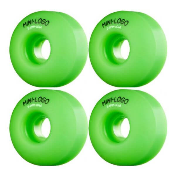 Mini Logo Skateboards C-Cut Green Skateboard Wheels - 54mm 101a (Set of 4)