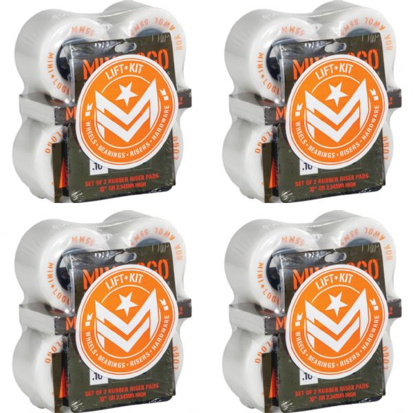 Mini Logo Skateboards ATF A.W.O.L. Lift Kit White Skateboard Wheels - 55mm 80a (Set of 4)