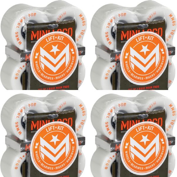 Mini Logo Skateboards ATF A.W.O.L. Lift Kit White Skateboard Wheels - 59mm 80a (Set of 4)
