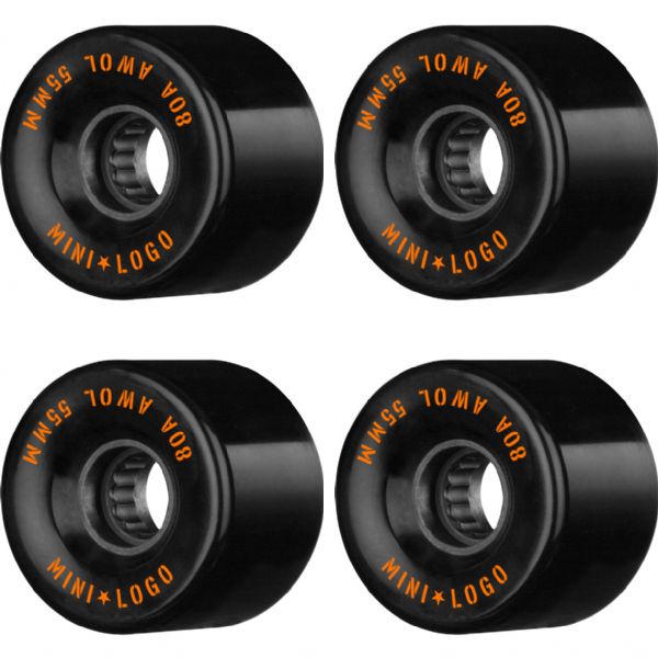 Mini Logo ATF A.W.O.L Black Skateboard Wheels - 55mm 80a (Set of 4)