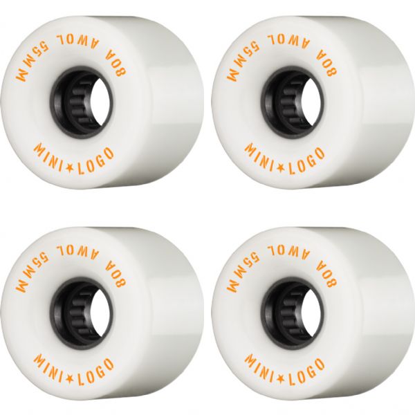Mini Logo Skateboards ATF A.W.O.L White Skateboard Wheels - 55mm 80a (Set of 4)