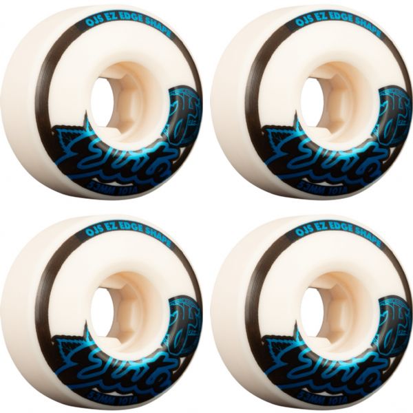 OJ Wheels Elite EZ Edge White Skateboard Wheels - 53mm 101a (Set of 4)