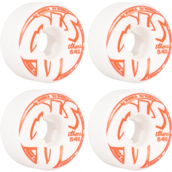 OJ Wheels From Concentrate Hardline White / Red Skateboard Wheels - 54mm 101a (Set of 4)