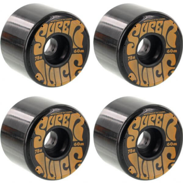OJ Wheels Super Juice Black / Orange Skateboard Wheels - 60mm 78a (Set of 4)