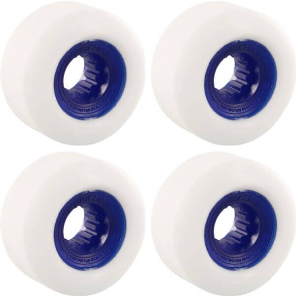 Powerflex Skateboards Gumball White / Blue Skateboard Wheels - 58mm 83b (Set of 4)