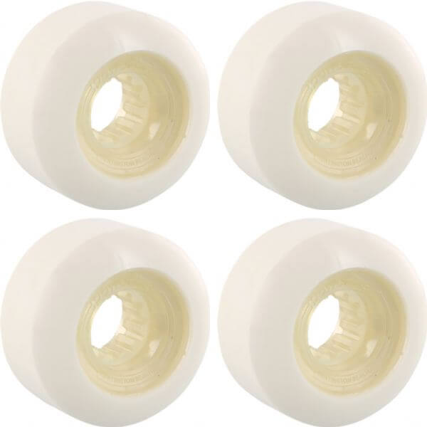 Powerflex Skateboards Rock Candy White / Clear Skateboard Wheels - 54mm 84b (Set of 4)