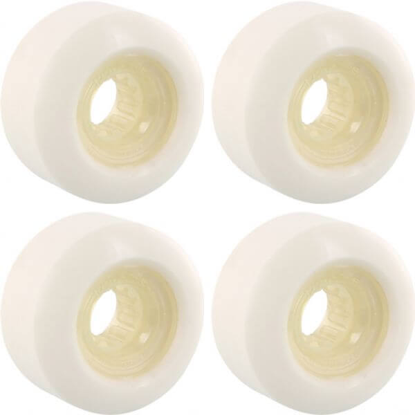 Powerflex Skateboards Rock Candy White / Clear Skateboard Wheels - 60mm 84b (Set of 4)