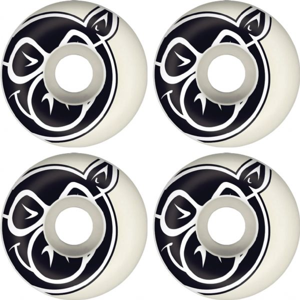 Pig Wheels Classic White / Black - 55mm 99a (Set of 4)