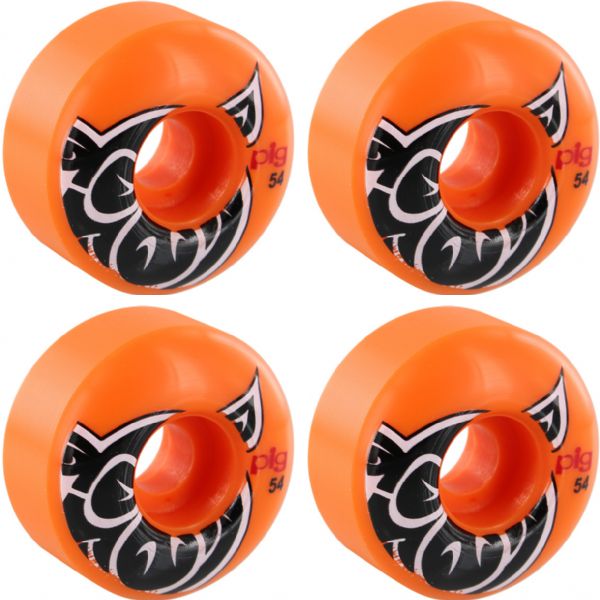 Pig Wheels Proline Pig Head Orange Skateboard Wheels - 54mm 101a (Set of 4)