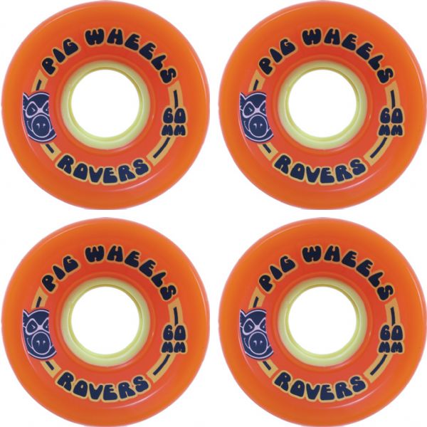 Pig Wheels Rover Orange Skateboard Wheels - 60mm 85a (Set of 4)
