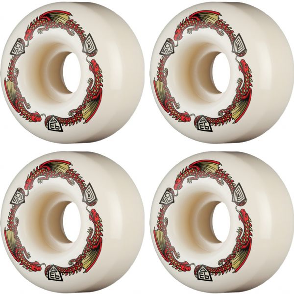 Powell Peralta Dragon Formula V1 Red / White Skateboard Wheels - 50mm 93a (Set of 4) Powell Peralta Dragon Formula V1 Red / White Skateboard Wheels - 50mm 93a (Set of 4)