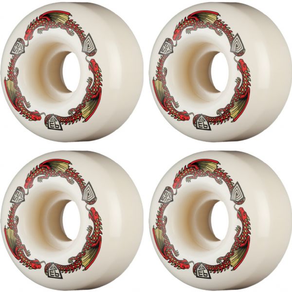 Powell Peralta Dragon Formula V1 Red / White Skateboard Wheels 31mm CP - 52mm 93a (Set of 4) Powell Peralta Dragon Formula V1 Red / White Skateboard Wheels 31mm CP - 52mm 93a (Set of 4)
