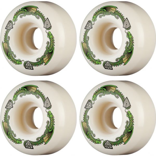Powell Peralta Dragon Formula V1 Green / White Skateboard Wheels - 52mm 88a (Set of 4) Powell Peralta Dragon Formula V1 Green / White Skateboard Wheels - 52mm 88a (Set of 4)