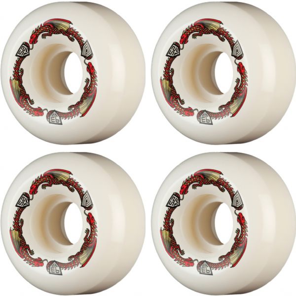 Powell Peralta Dragon Formula V5 Red / White Skateboard Wheels 30mm CP - 52mm 93a (Set of 4) Powell Peralta Dragon Formula V5 Red / White Skateboard Wheels 30mm CP - 52mm 93a (Set of 4)