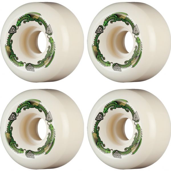 Powell Peralta Dragon Formula V6 Green / White Skateboard Wheels - 56mm 88a (Set of 4) Powell Peralta Dragon Formula V6 Green / White Skateboard Wheels - 56mm 88a (Set of 4)