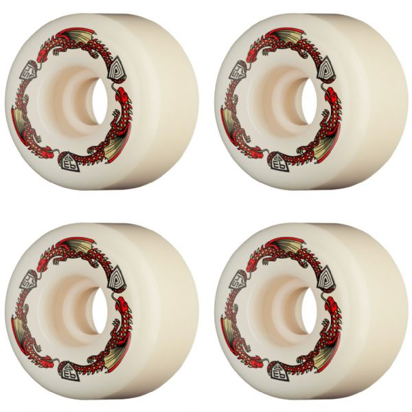 Powell Peralta Dragon Formula V7 Red Dragon Off White Skateboard Wheels 34mm CP - 54mm 93a (Set of 4) Powell Peralta Dragon Formula V7 Red Dragon Off White Skateboard Wheels 34mm CP - 54mm 93a (Set of 4)