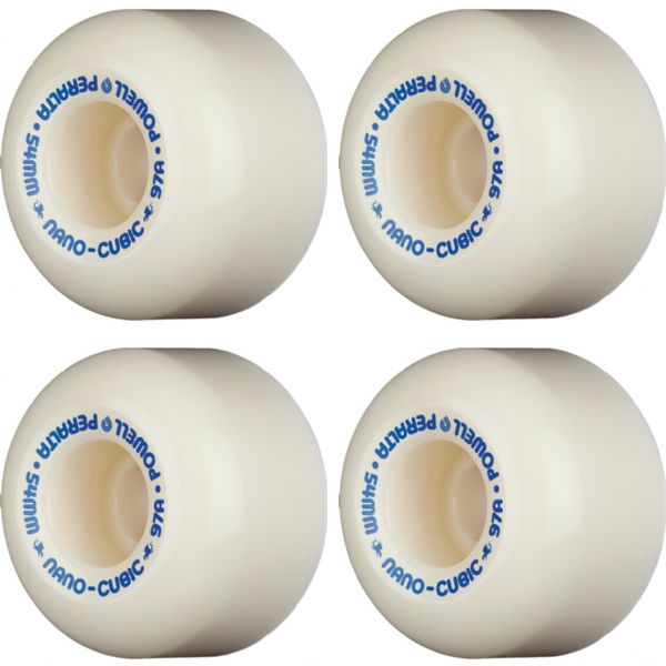 Powell Peralta Dragon Formula Nano Cubic Blue / White Skateboard Wheels - 54mm 97a (Set of 4)