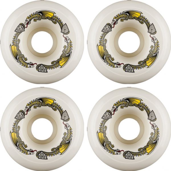Powell Peralta Dragon Formula 88 Off White Skateboard Wheels 40mm CP - 60mm 88a (Set of 4)
