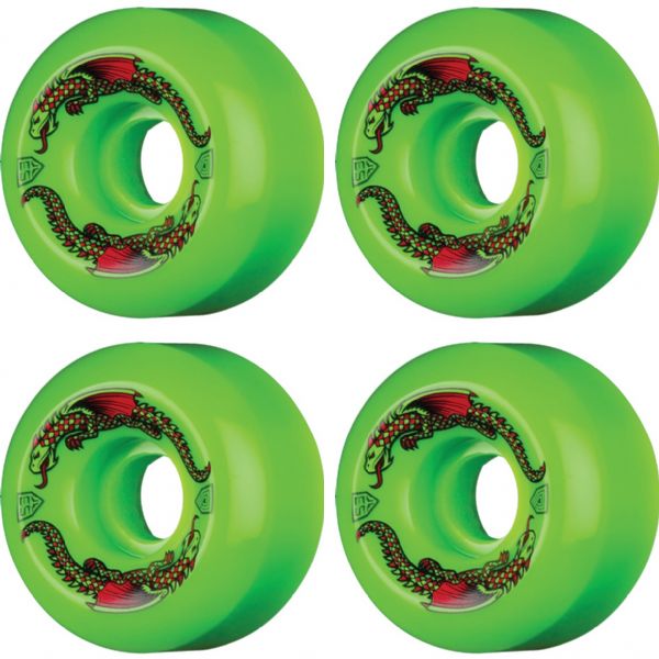 Powell Peralta Dragon Formula Green Skateboard Wheels 33mm CP - 53mm 93a (Set of 4)