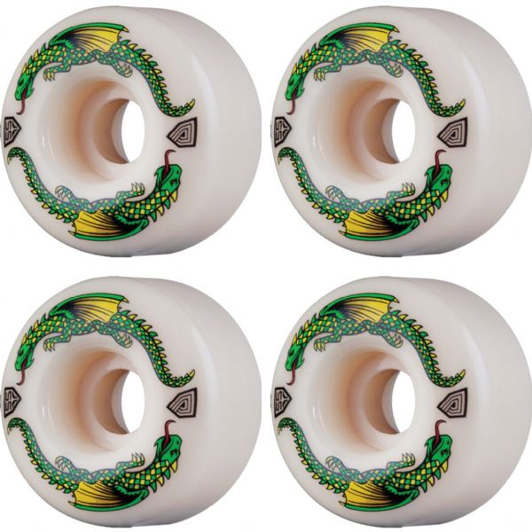Powell Peralta Dragon Formula Off White Skateboard Wheels 34mm CP - 55mm 93a (Set of 4)