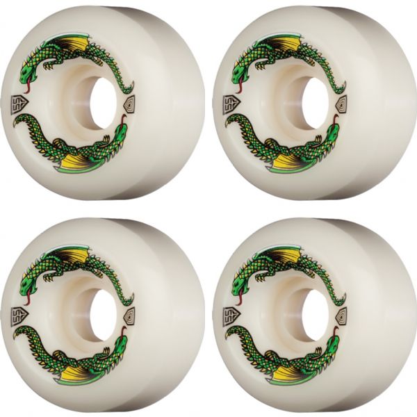 Powell Peralta Dragon Formula Off White Skateboard Wheels 35mm CP - 55mm 93a (Set of 4)