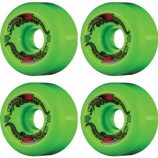 Powell Peralta Dragon Formula Green Skateboard Wheels - 58mm 93a (Set of 4)