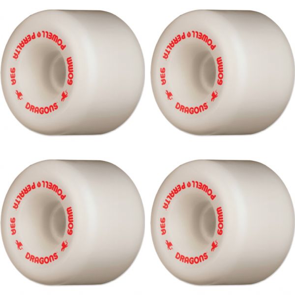Powell Peralta Dragon Formula Off White Skateboard Wheels 39mm CP - 60mm 93a (Set of 4)