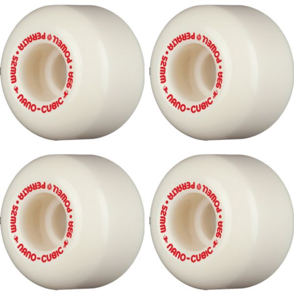 Powell Peralta Dragon Formula Nano Cubic White Skateboard Wheels 36mm CP - 52mm 93a (Set of 4)