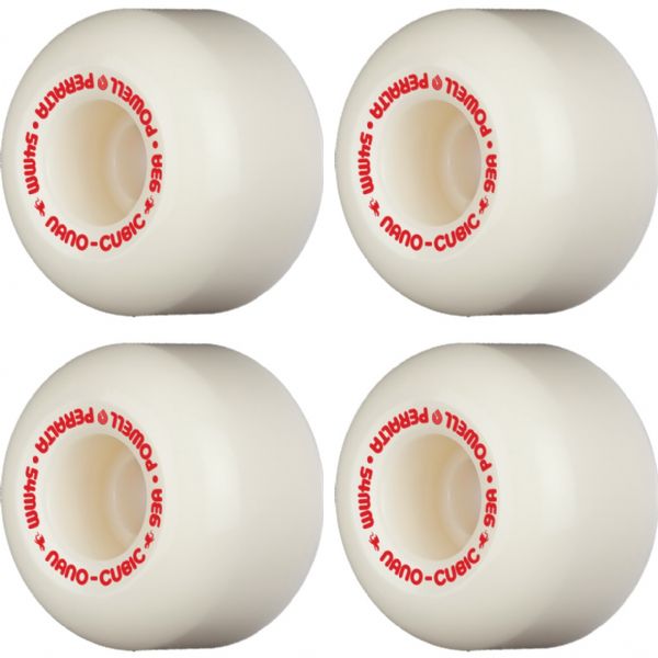 Powell Peralta Dragon Formula Nano Cubic White Skateboard Wheels 36.5mm CP - 54mm 93a (Set of 4)