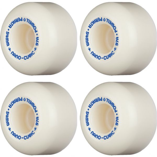 Powell Peralta Dragon Formula Nano Cubic White Skateboard Wheels 36.5mm CP - 54mm 97a (Set of 4)