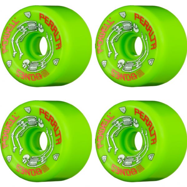 Powell Peralta Dragon Formula G-Bones Green Skateboard Wheels - 64mm 93a (Set of 4)