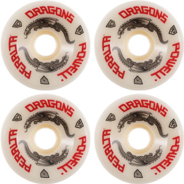 Powell Peralta Dragon Formula G-Bones Off White Skateboard Wheels 36mm CP - 64mm 93a (Set of 4)
