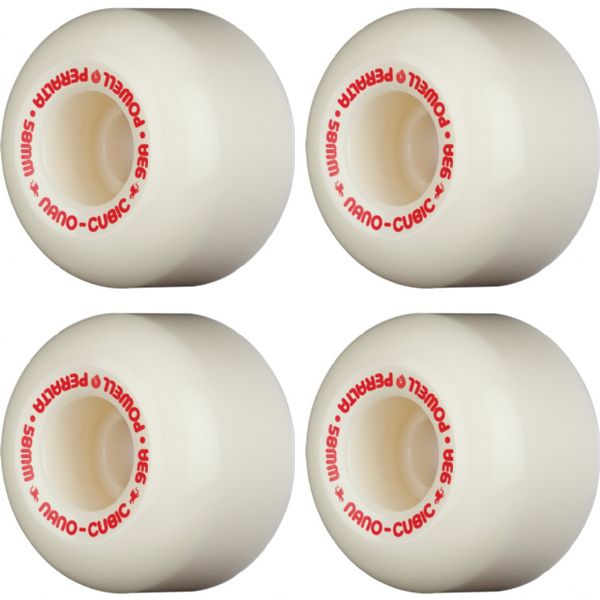Powell Peralta Dragon Formula Nano Cubic Red / Natural Skateboard Wheels 37.5mm CP - 58mm 93a (Set of 4)