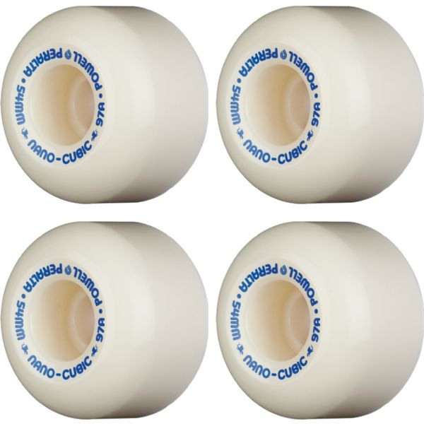 Powell Peralta Dragon Formula Nano Cubic Blue / Natural Skateboard Wheels 36.5mm CP - 54mm 97a (Set of 4)