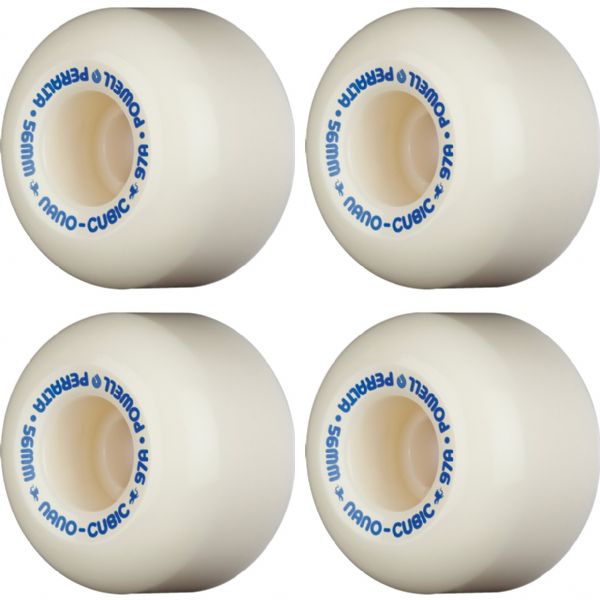 Powell Peralta Dragon Formula Nano Cubic Blue / White Skateboard Wheels 37mm CP - 56mm 97a (Set of 4)