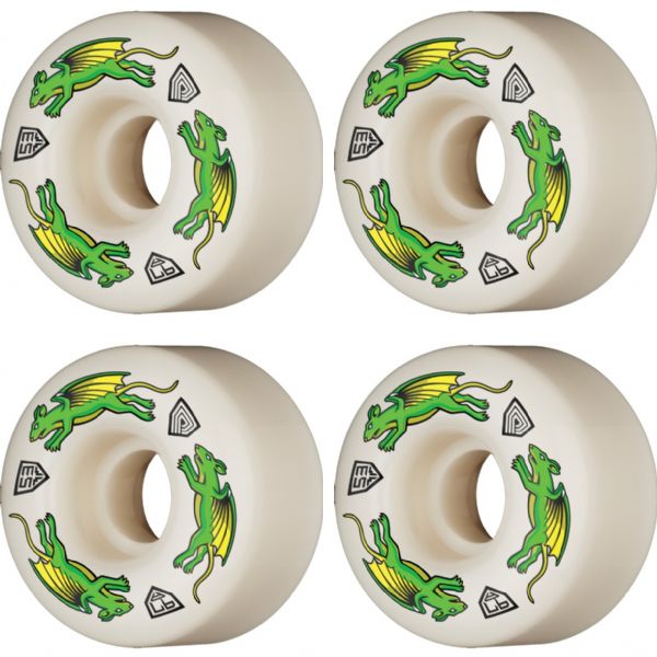Powell Peralta Dragon Formula Nano Rat Off White Skateboard Wheels 34mm CP - 53mm 97a (Set of 4)