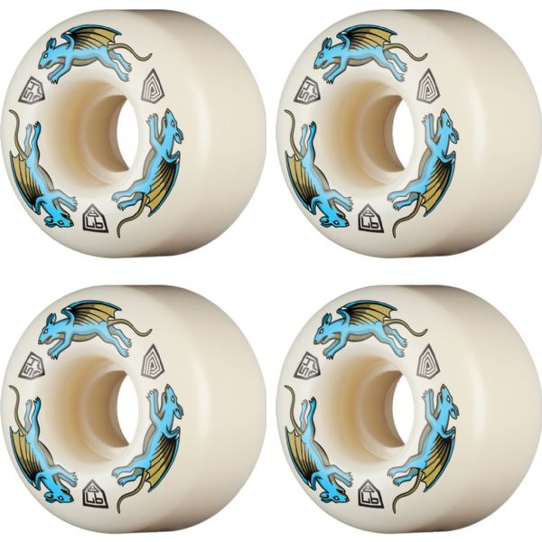 Powell Peralta Dragon Formula Nano Rat Off White Skateboard Wheels 34mm CP - 54mm 97a (Set of 4)