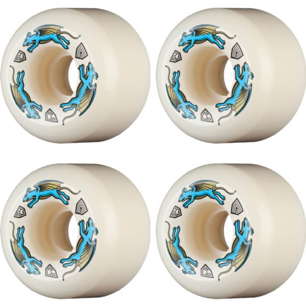 Powell Peralta Dragon Formula Nano Rat Blue / White Skateboard Wheels - 54mm 97a (Set of 4) Powell Peralta Dragon Formula Nano Rat Blue / White Skateboard Wheels - 54mm 97a (Set of 4)