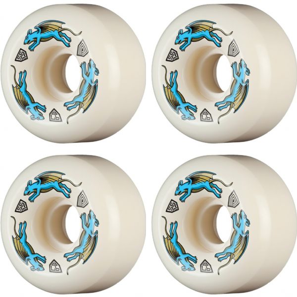Powell Peralta Dragon Formula Nano Rat Blue / White Skateboard Wheels - 56mm 97a (Set of 4) Powell Peralta Dragon Formula Nano Rat Blue / White Skateboard Wheels - 56mm 97a (Set of 4)