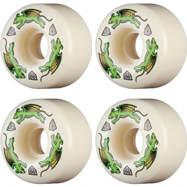 Powell Peralta Dragon Formula Nano Rat Green / White Skateboard Wheels - 52mm 88a (Set of 4) Powell Peralta Dragon Formula Nano Rat Green / White Skateboard Wheels - 52mm 88a (Set of 4)