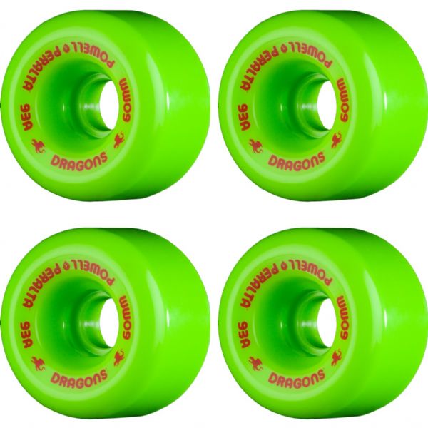 Powell Peralta Dragon Formula Rat Bones Off Green Skateboard Wheels - 60mm 93a (Set of 4)