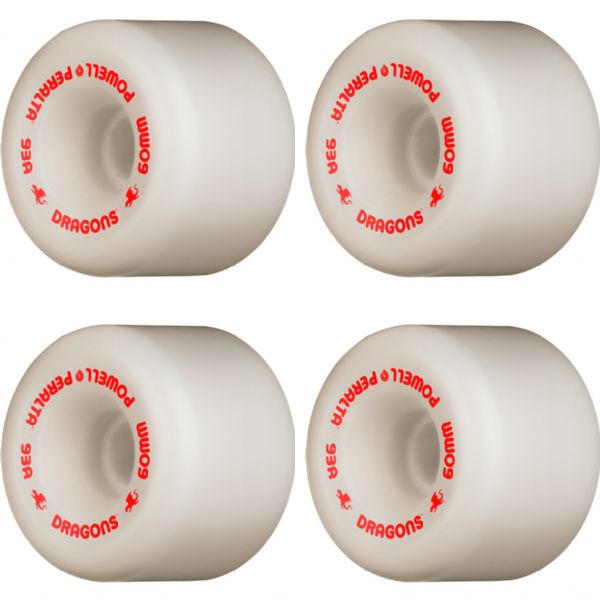 Powell Peralta Dragon Formula Rat Bones Off White Skateboard Wheels - 60mm 93a (Set of 4)