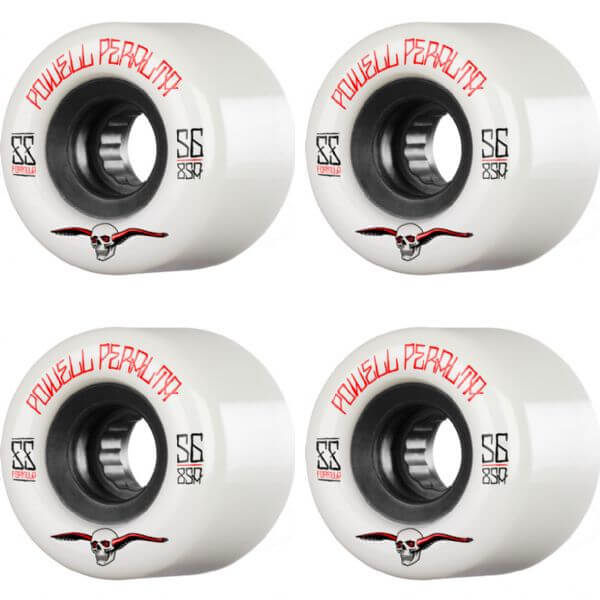 Powell Peralta G-Slides White / Black Skateboard Wheels - 56mm 85a (Set of 4)