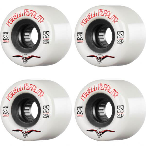 Powell Peralta G-Slides White / Black Skateboard Wheels - 59mm 85a (Set of 4)