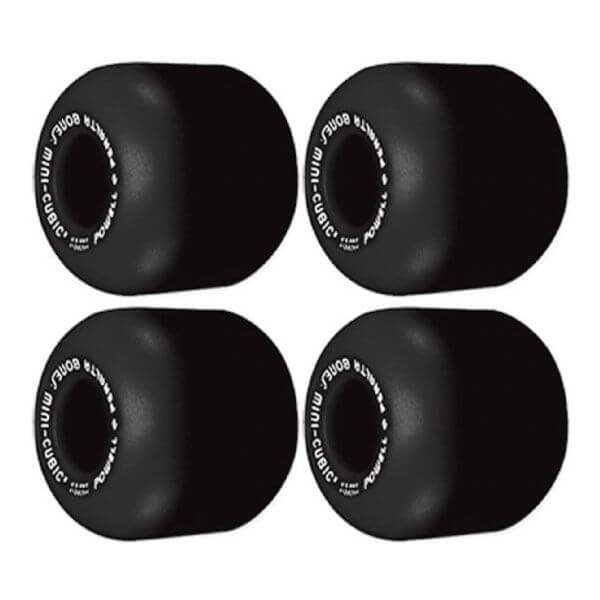 Powell Peralta Mini-Cubic Black Skateboard Wheels - 64mm 95a (Set of 4)